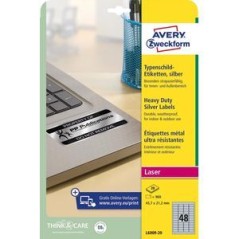Avery Heavy Duty Labels Silver